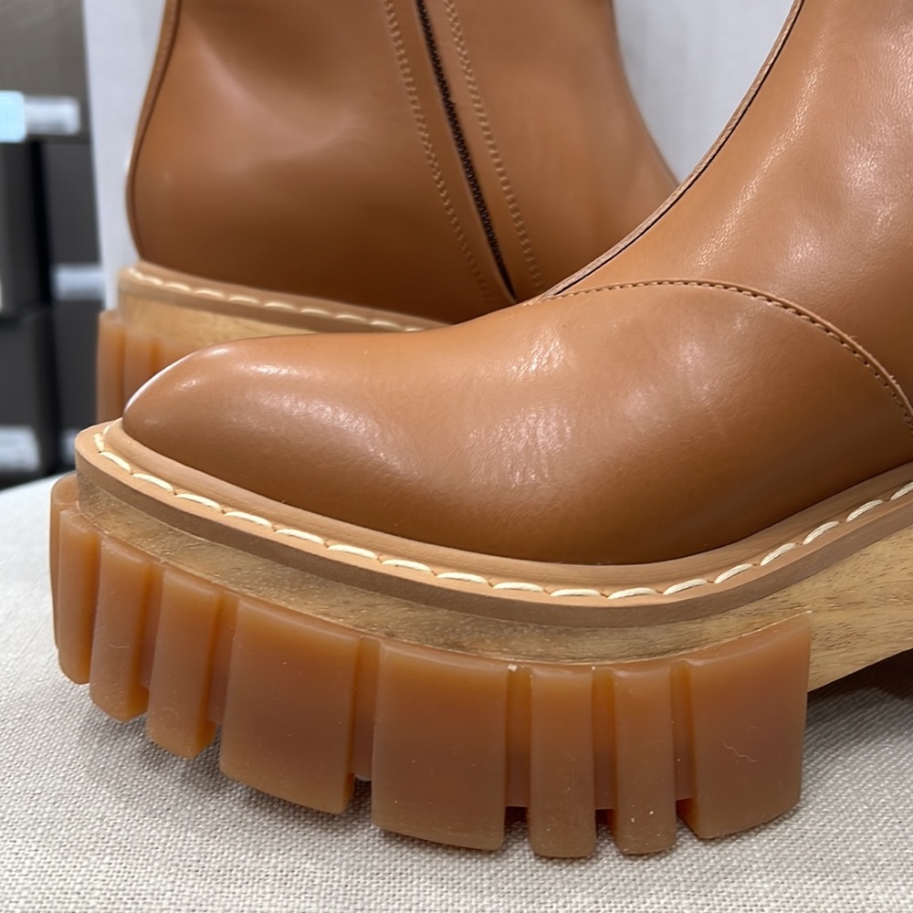 Stella McCartney Emilie Brown Leather Boots - Picture 5 of 9